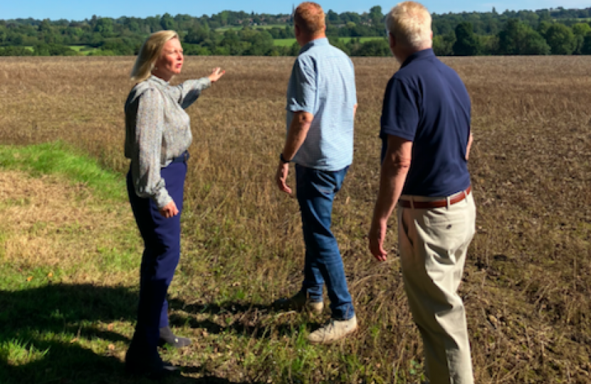 Kristy Adams with Cllr Malcolm Avery, Cllr Jim Knight who object to the Cuckstye site in Cuckfield/Ansty