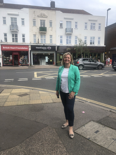 Kristy in South road, Haywards Heath highstreet